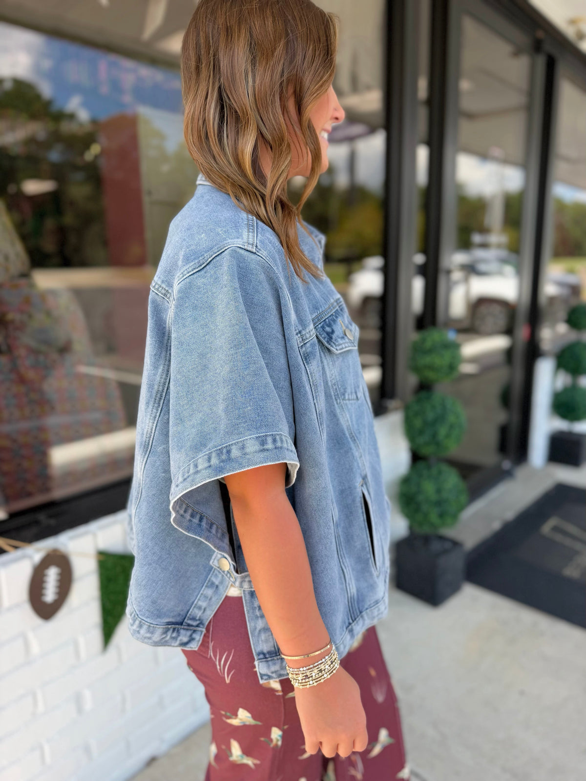 Denim Cape Jacket