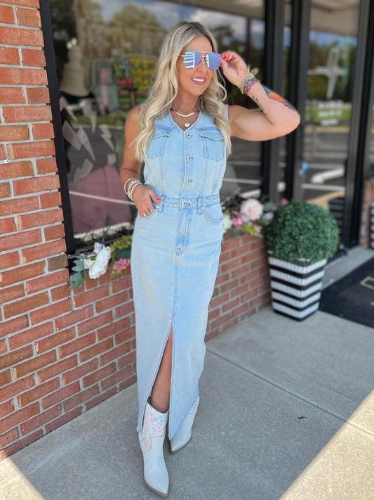 Twin Flame Denim Dress