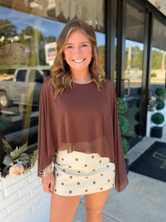 Leather Polka Dot Skort