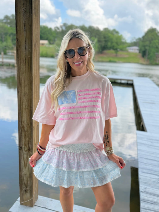 Floral Flag Tee