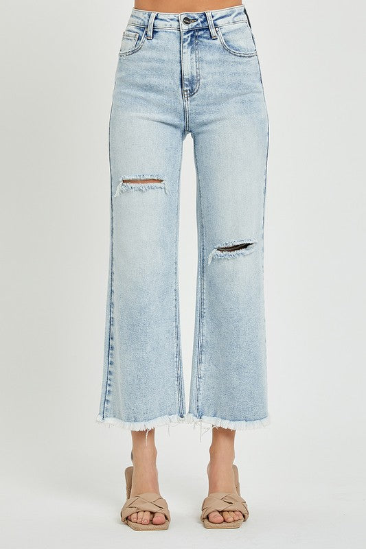 HR WL Frayed Ankle Jeans (Curvy)