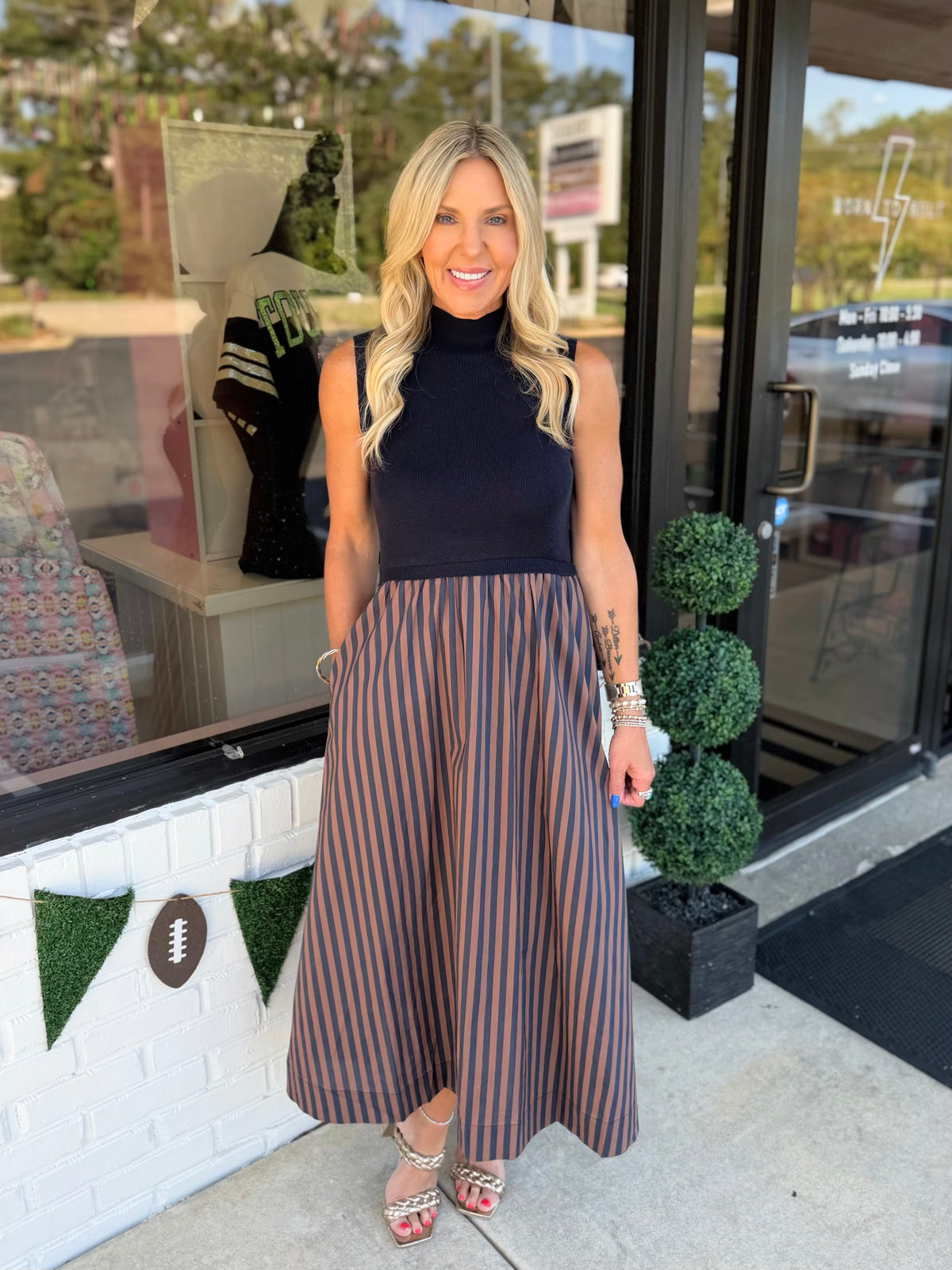 Caitlyn Stripe Dress