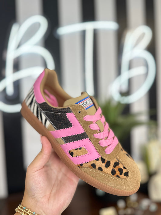 Back 70 Squid Sneaker in Leopard Zebra
