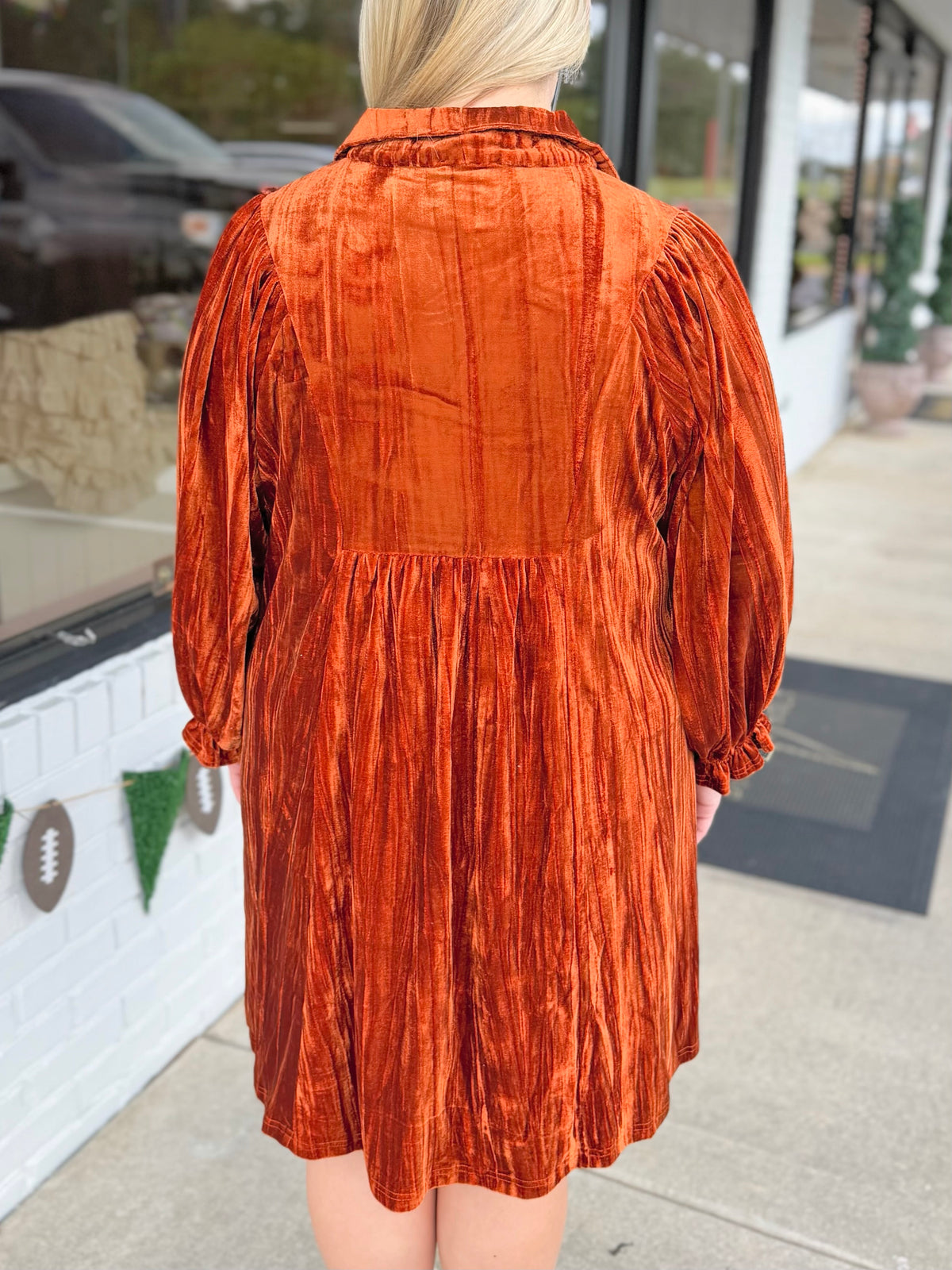 Velvet Babydoll Dress - Curvy