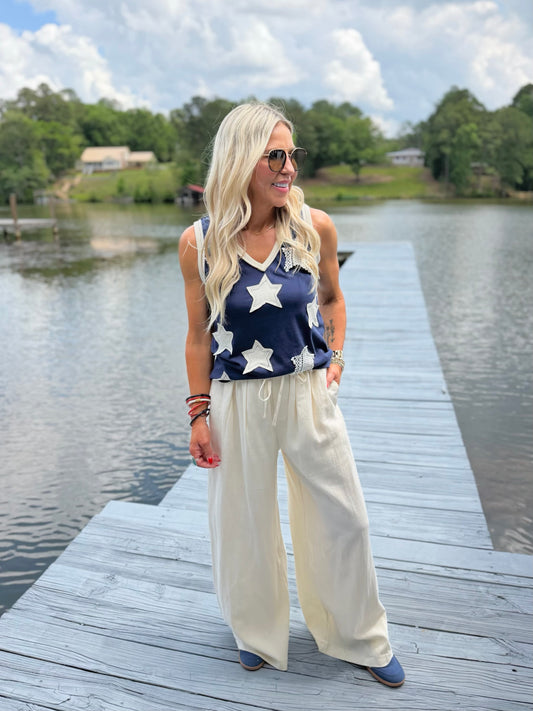 Linen Wide Leg Pants