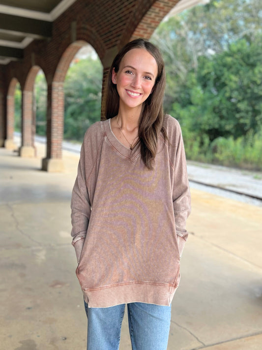 Washed Oversized Pullover