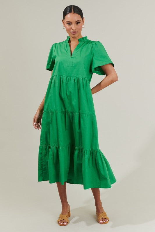 Amayah Tiered Midi Dress