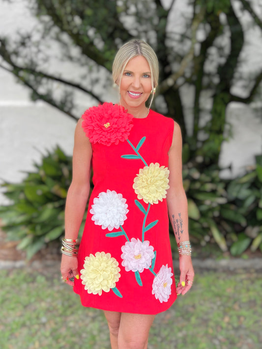 3D Garden Party Mini Dress