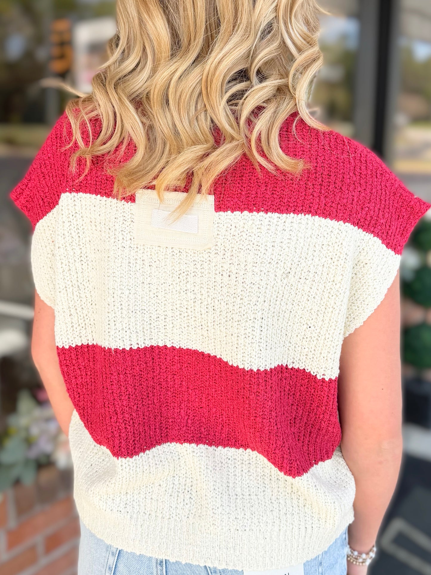 Coastal Sleeveless Sweater Top
