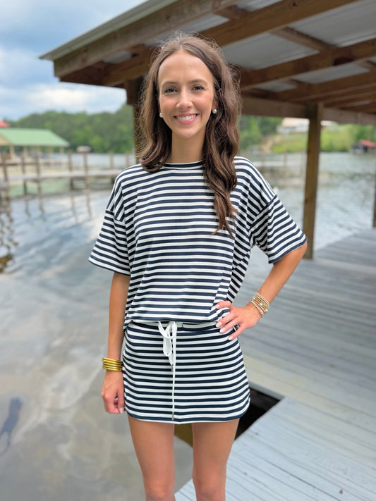 Stacey Stripe Skort Set
