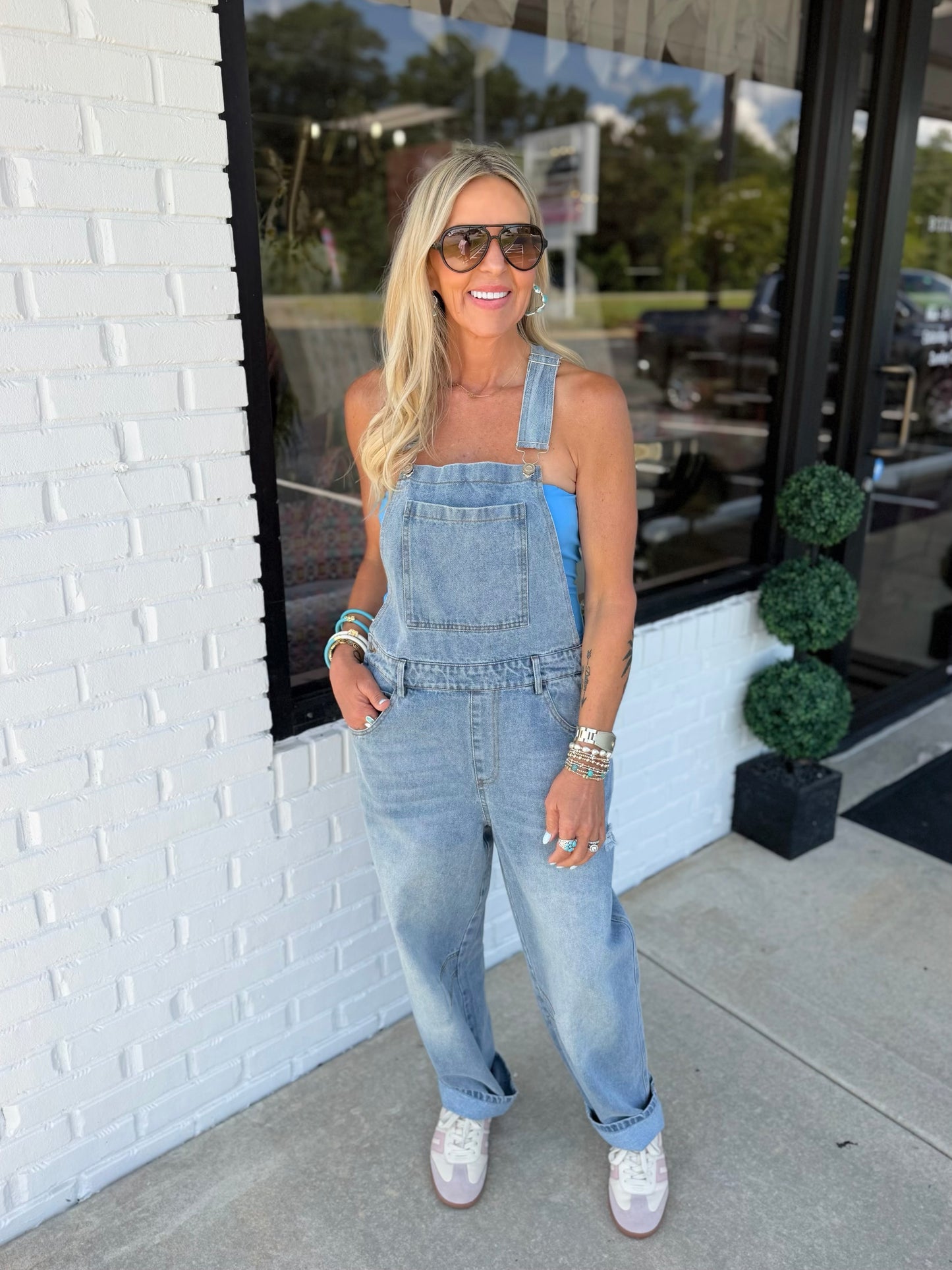 Relaxed Classic Denim Overalls