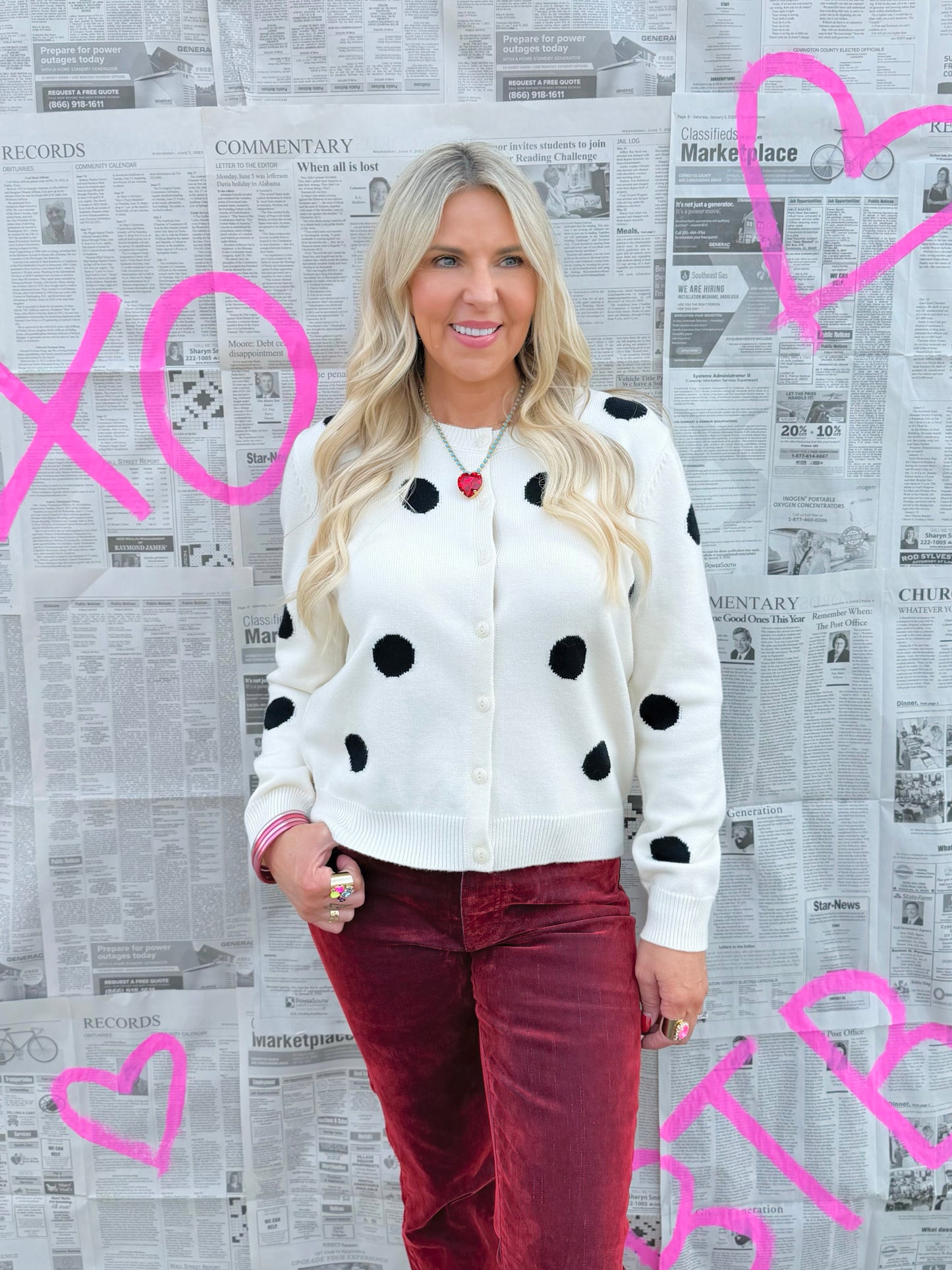 Polka Dot Cardigan
