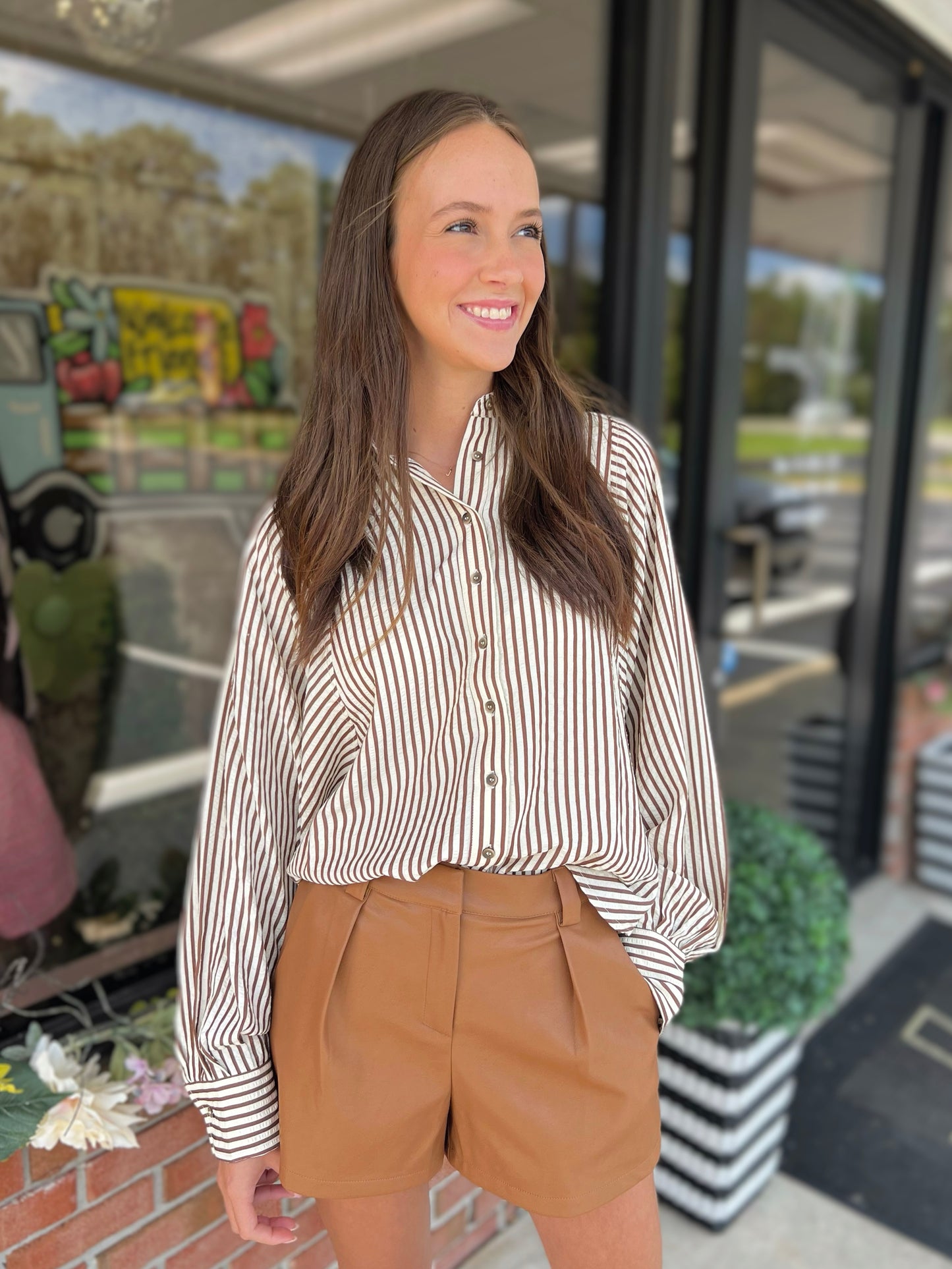 Scarlett Stripe Button Down