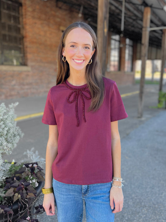 Beaded Bow Top