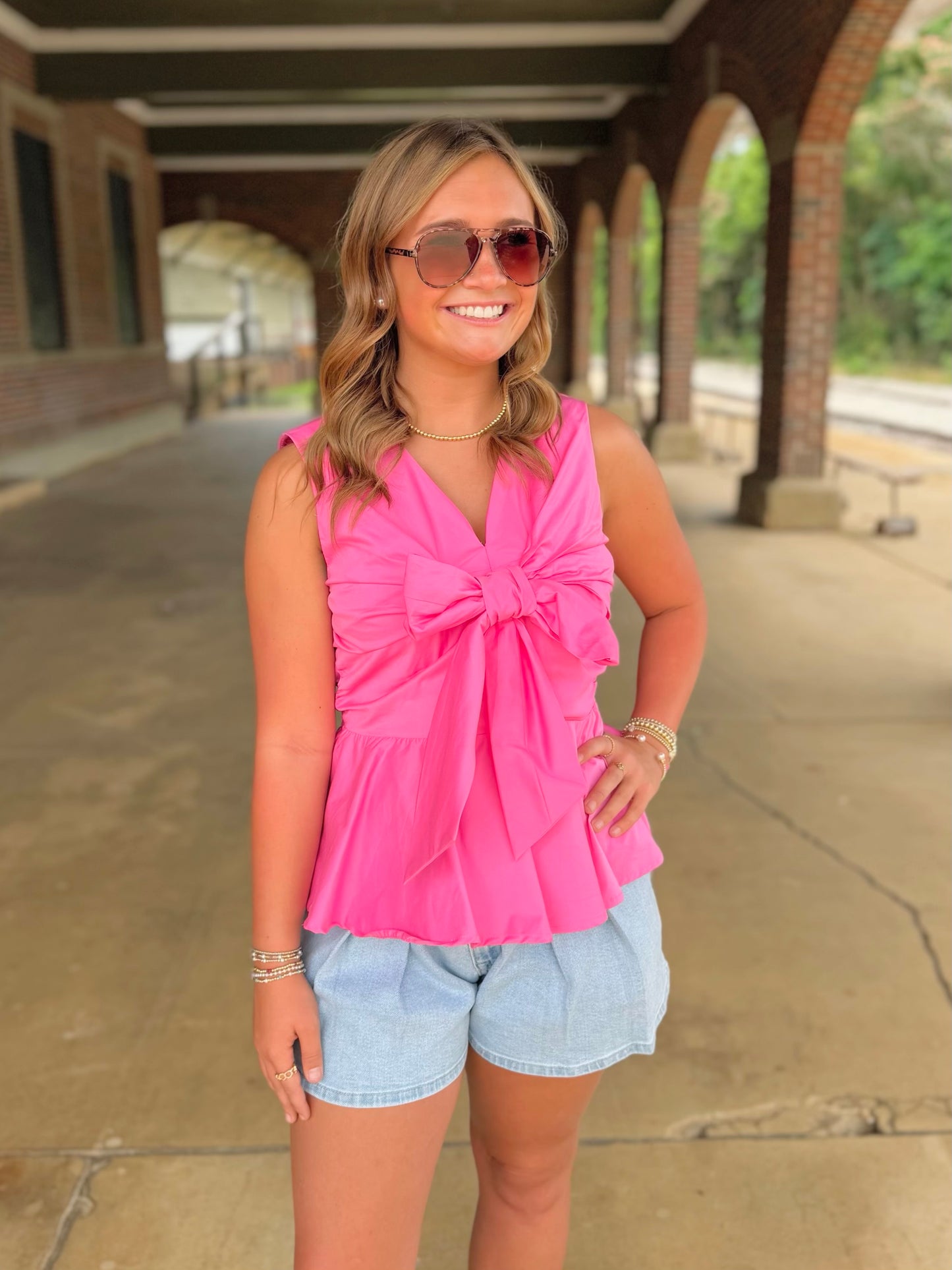 Bow Detail Top