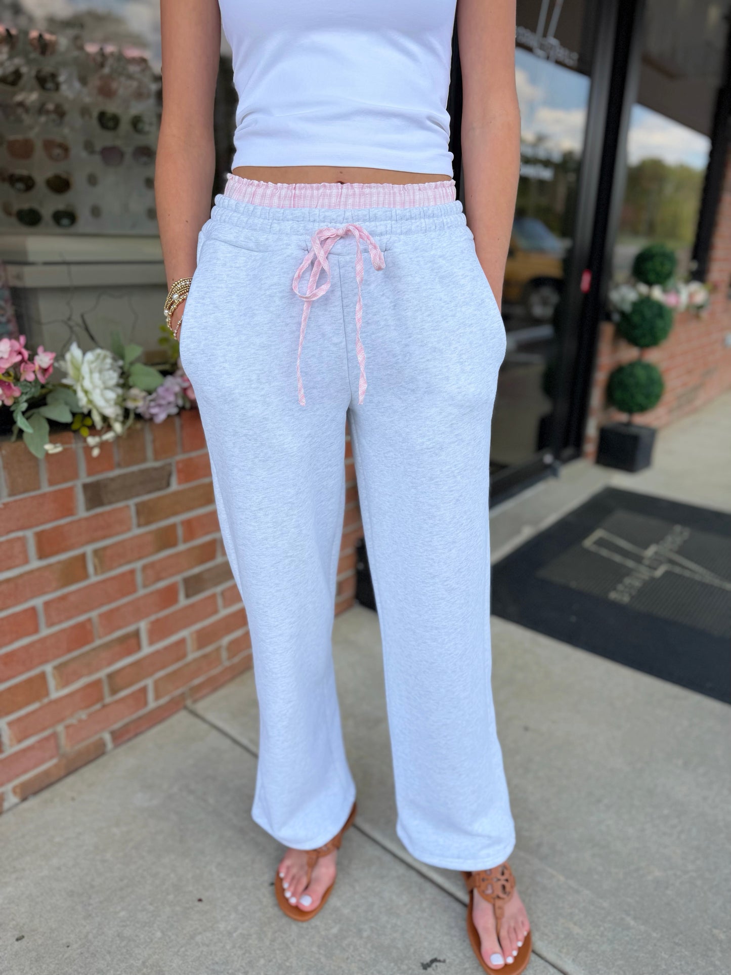 Peekaboo Plaid Boxer Sweatpants