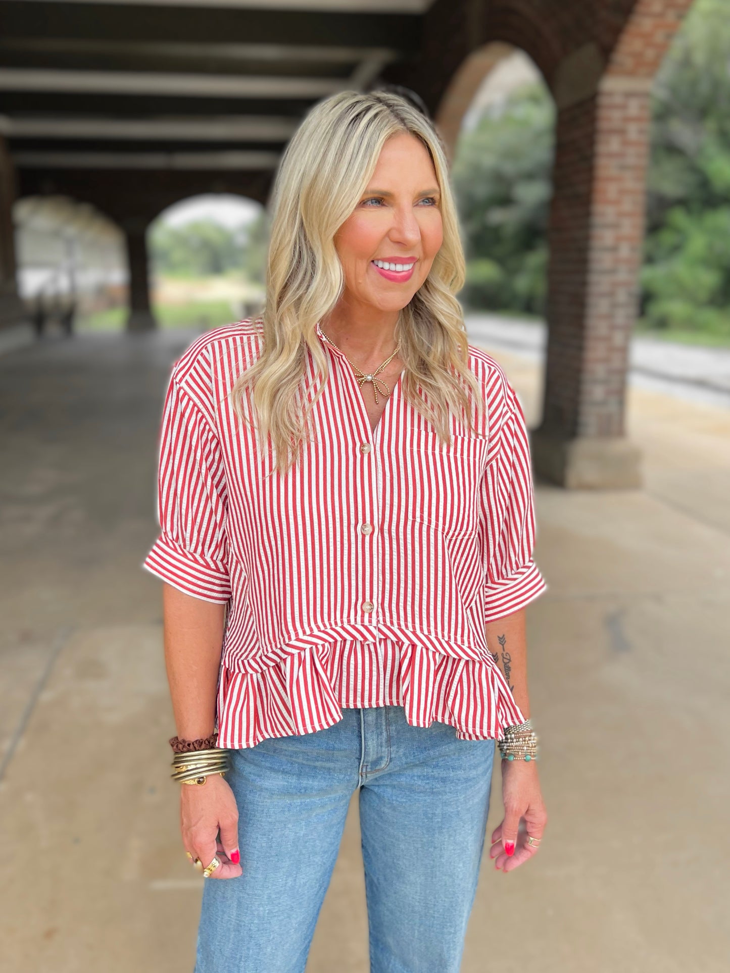 Stunning Stripes Top