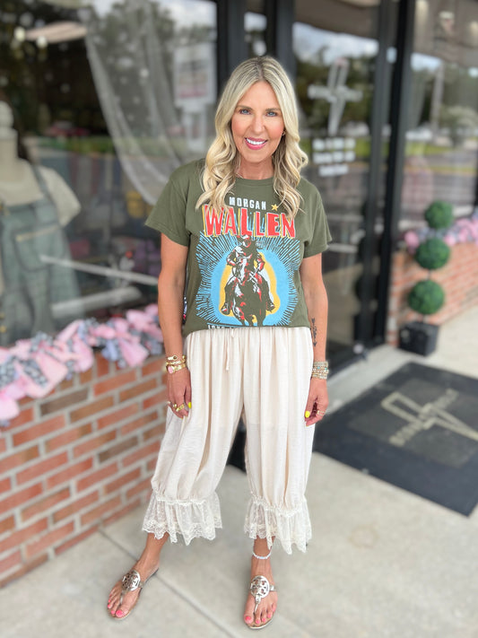Lace Bloomer Pants