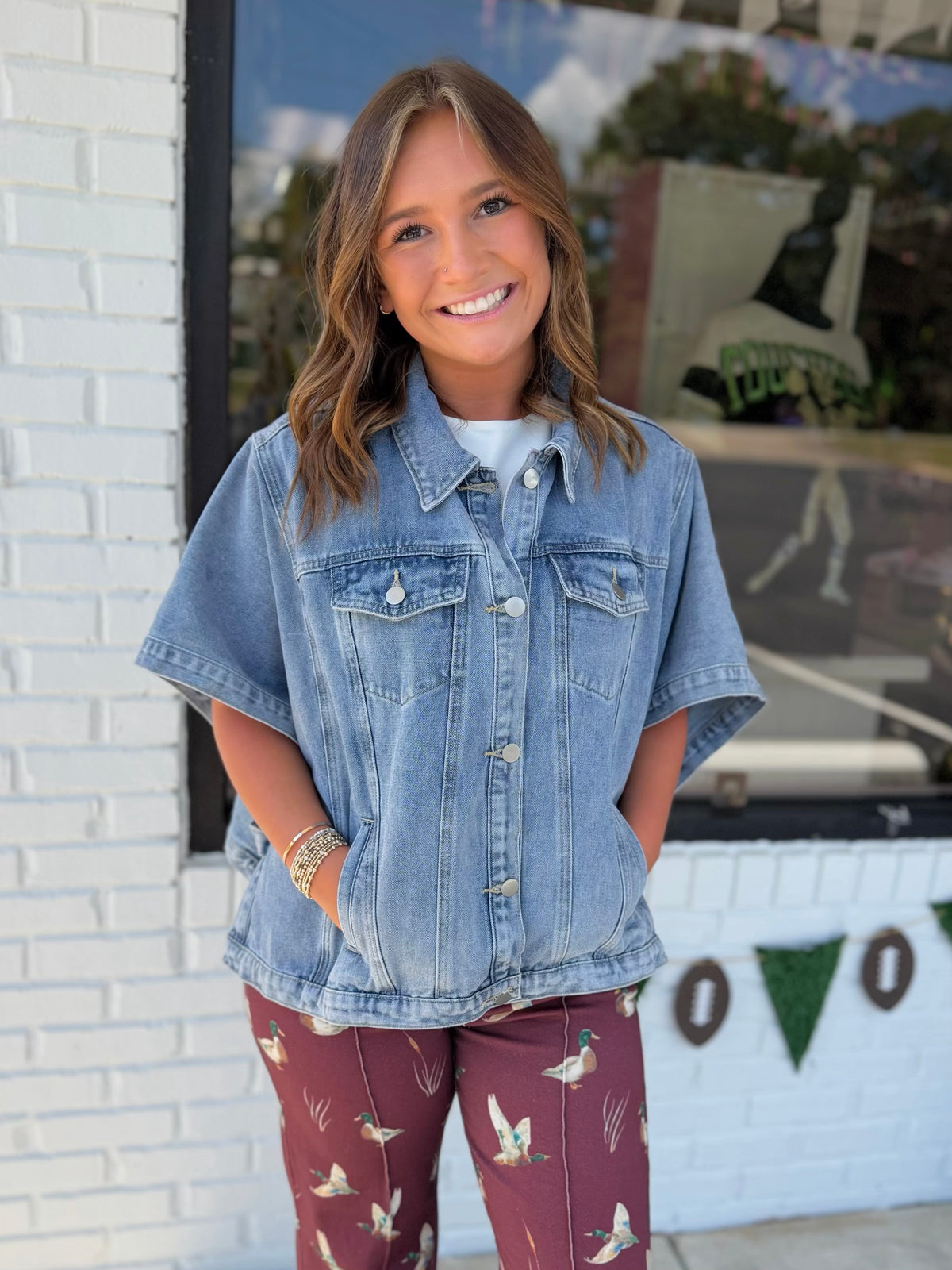 Denim Cape Jacket
