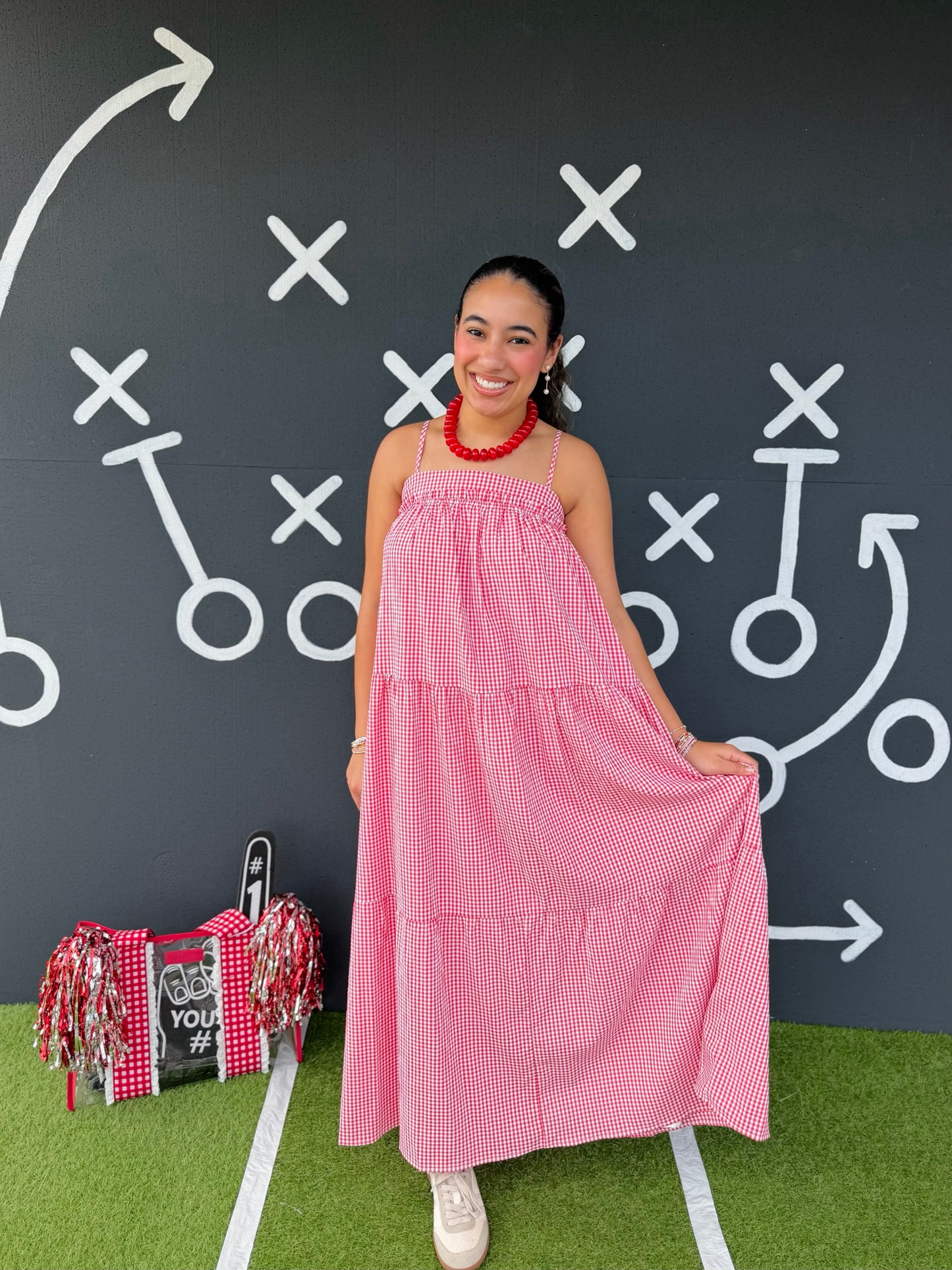 Gingham Tiered Dress