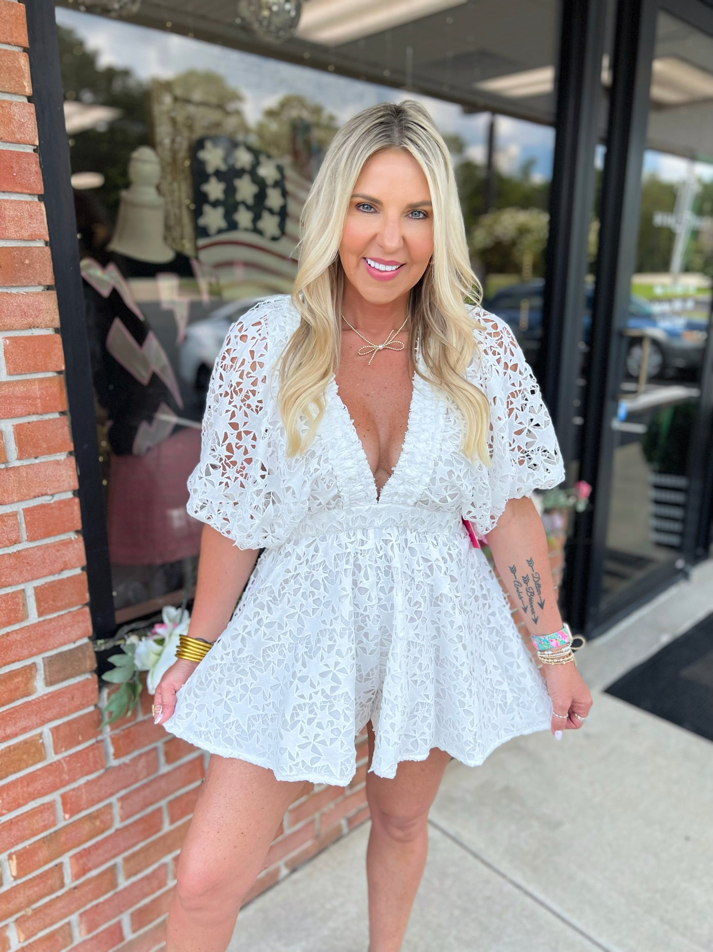 Evan Lace Romper