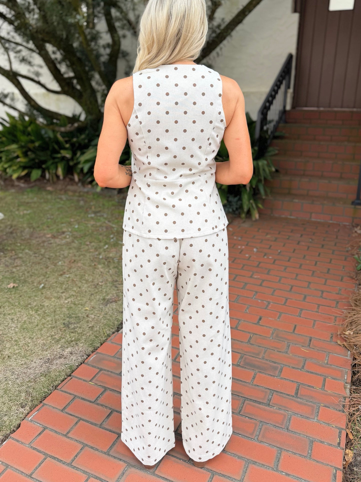 Polka Dot Sleeveless Set