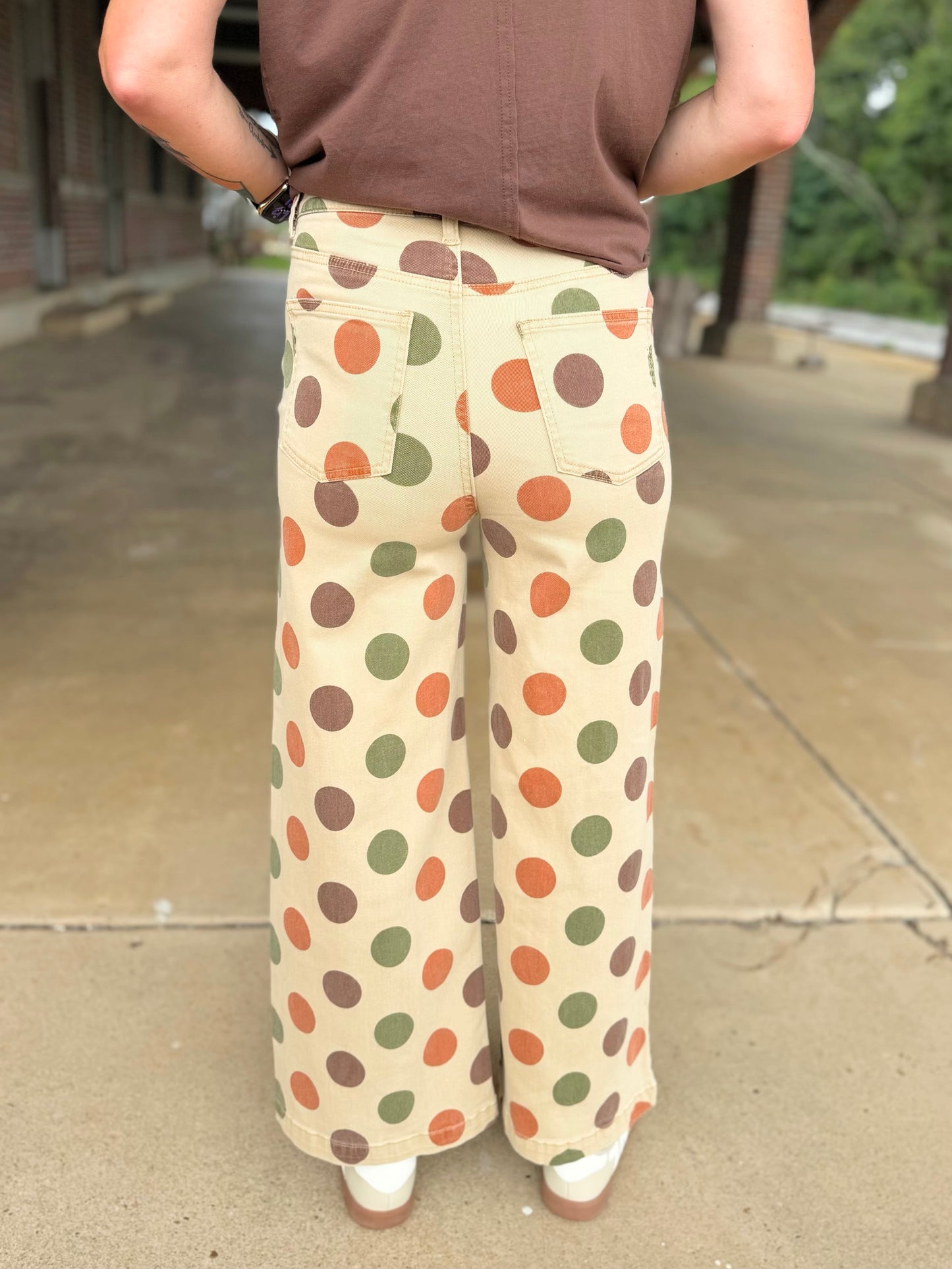 Polka Dot Printed Pants