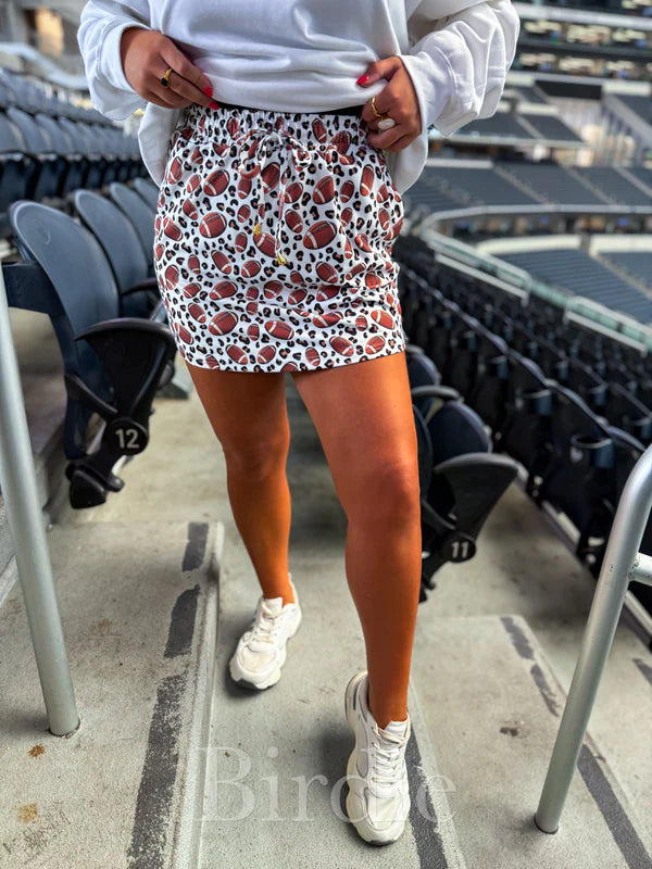 Leopard Football Active Skort