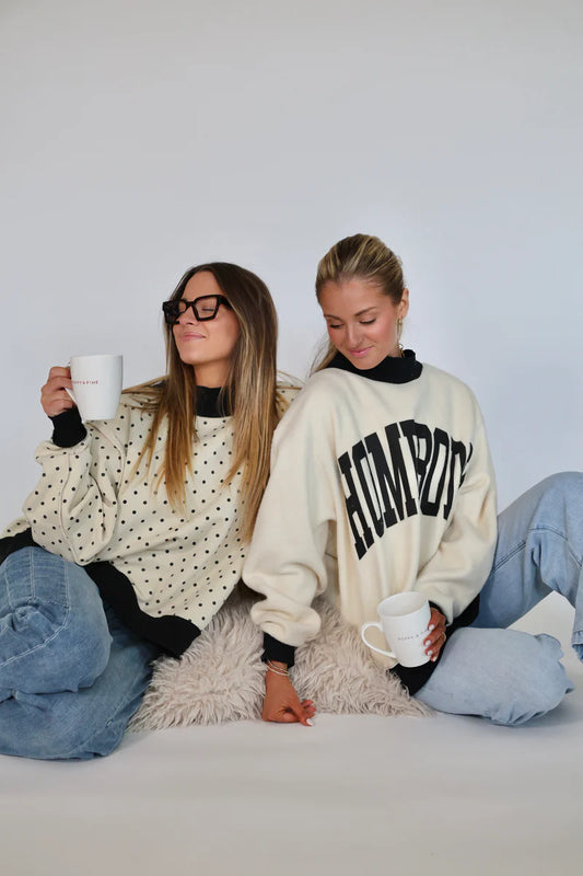 HOMEBODY Two-Sided Mock Neck Sweatshirt