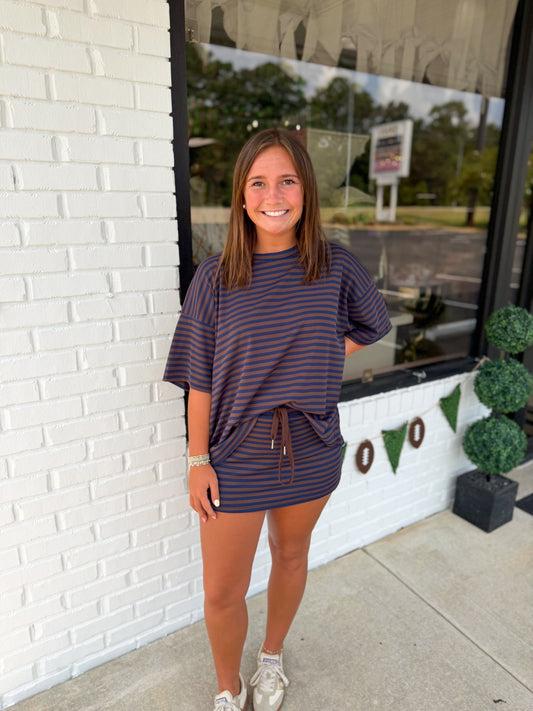 Stacey Stripe Skort Set: Fall