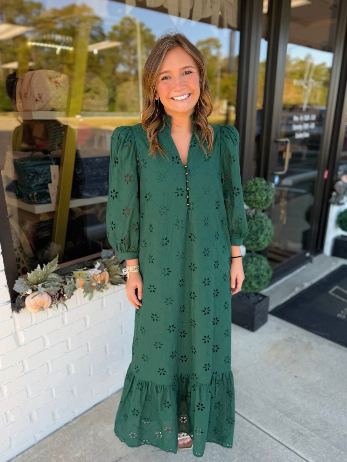 Floral Eyelet Dress