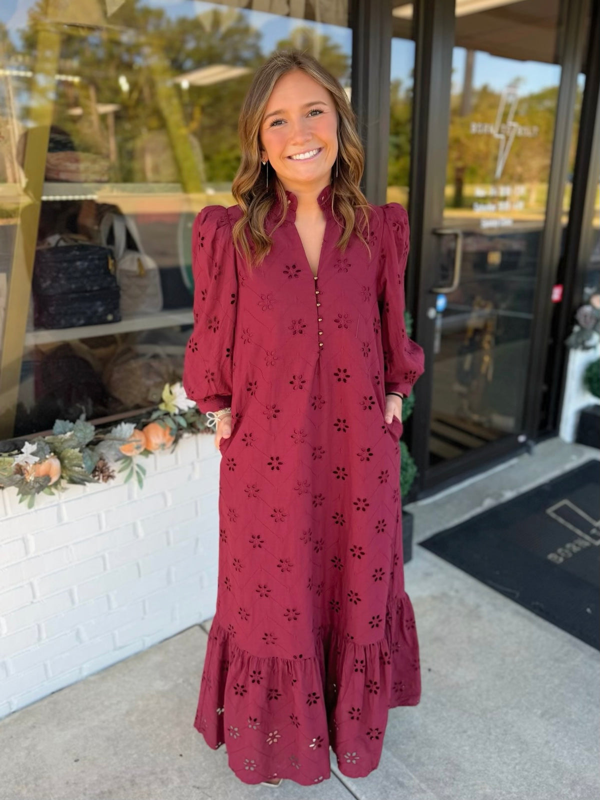 Floral Eyelet Dress