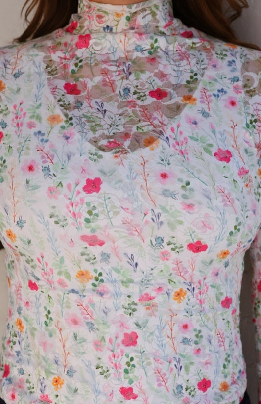 Happy Blooms Lace Top