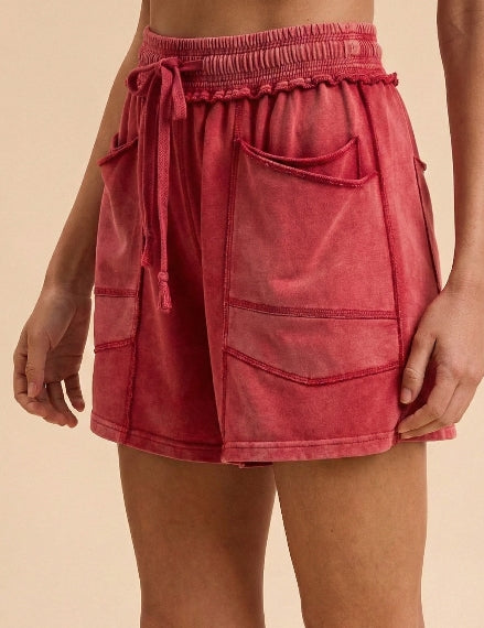 Mineral Washed Utility Shorts