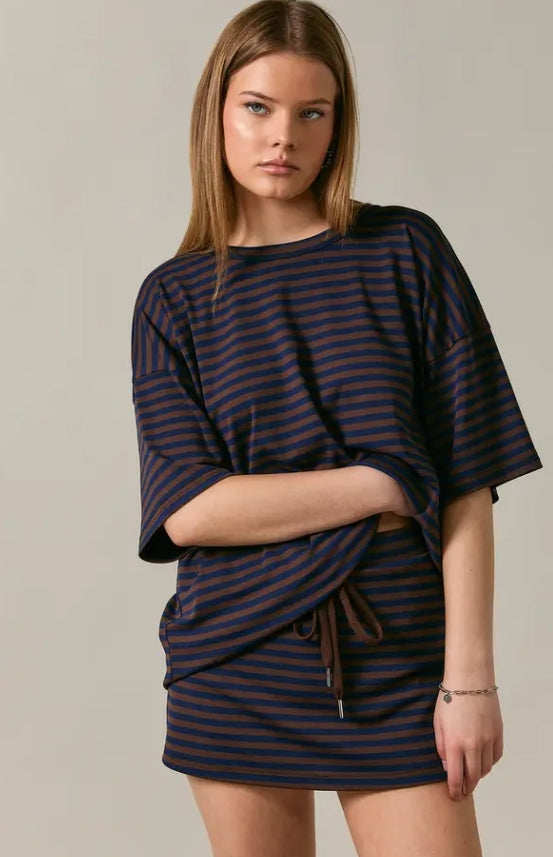 Stacey Stripe Skort Set: Fall