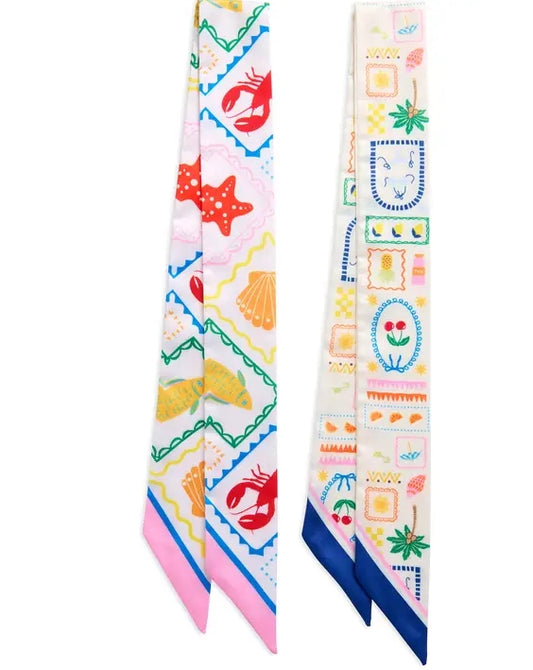 Tropical Lobster Twilly Scarf