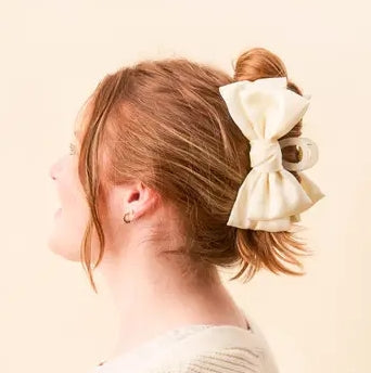 Satin Bow Claw Clip