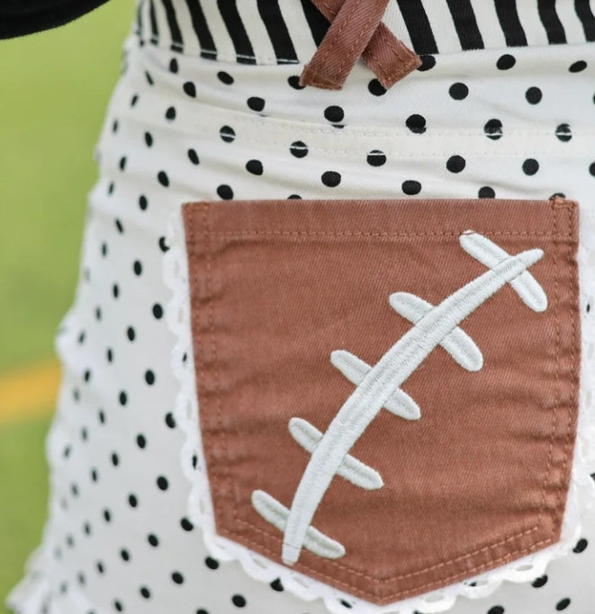 Football Laces Denim Dot Short