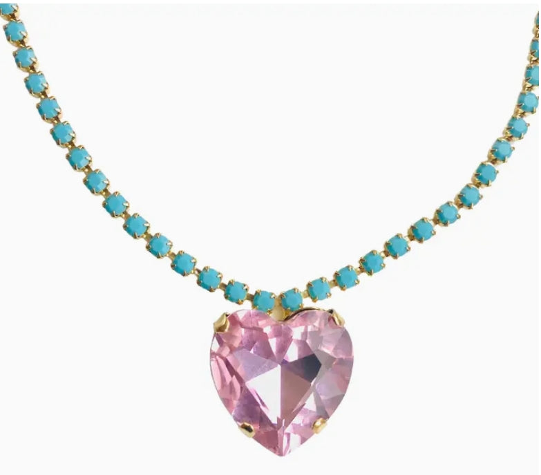 Pink Reef Heart of the Ocean Necklace