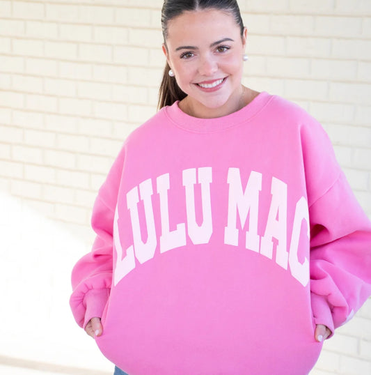 LULU MAC Sweatshirt: Pink/Light Pink Puff