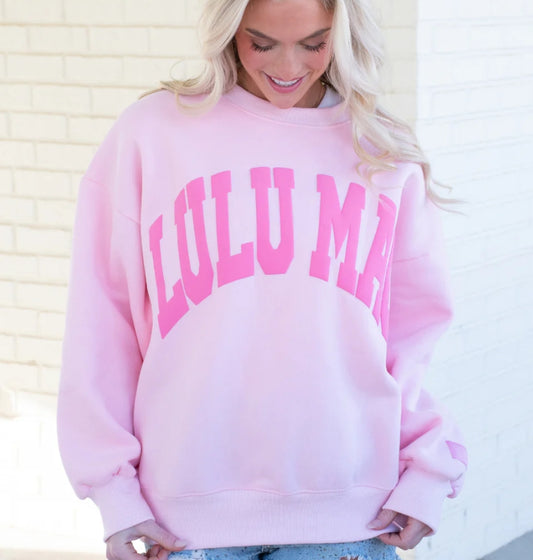 LULU MAC Sweatshirt: Light Pink/Pink Puff