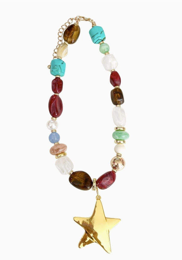Reese Beaded Star Necklace