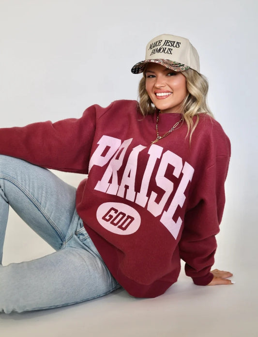 Praise God Two-Sided Mock Neck Sweatshirt