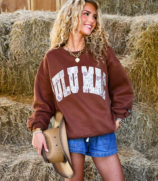 LULU MAC Sweatshirt: Brown/Camo