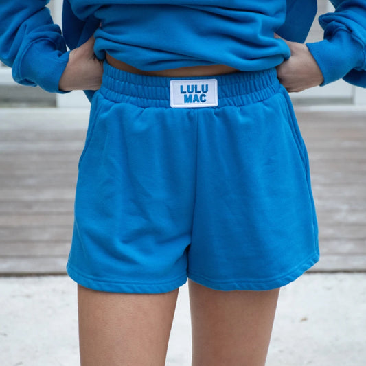 LULU MAC Terry Cloth Shorts: Bright Blue