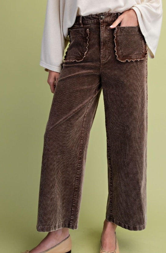 Washed Corduroy Pants