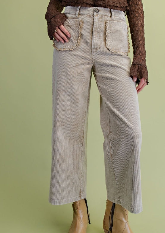 Washed Corduroy Pants