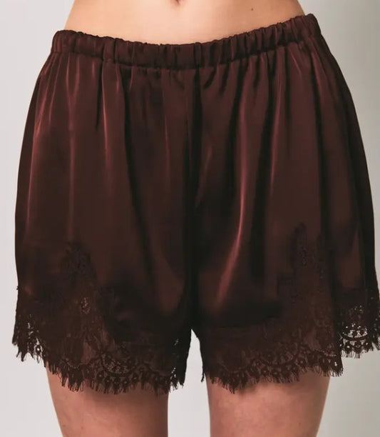 Elastic Waist Lace Shorts