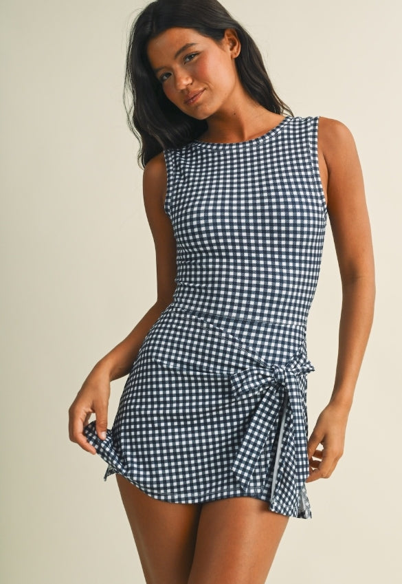 Gingham Tie Dress
