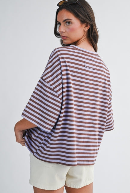 Oversized Stripe Boyfriend Tee